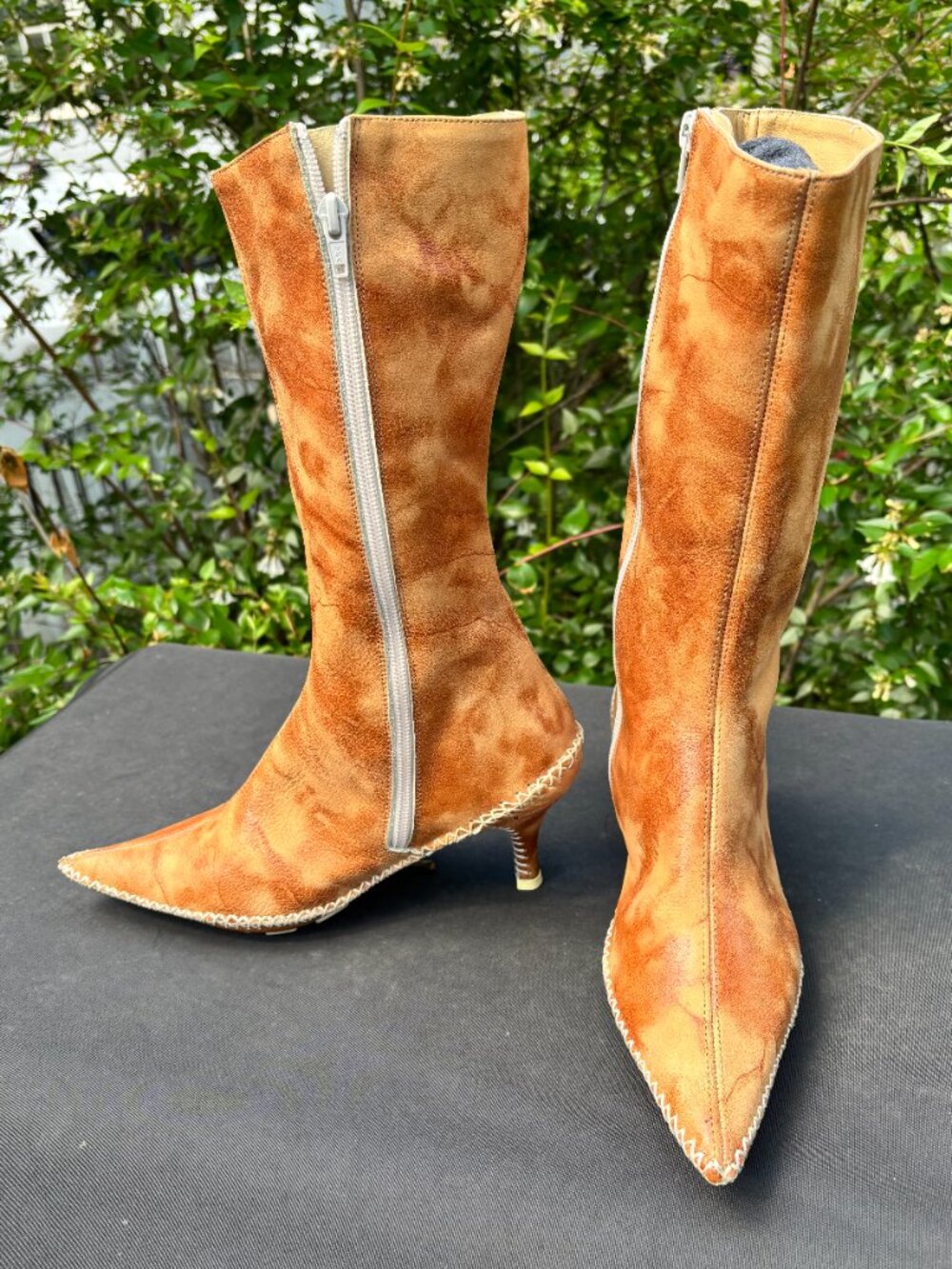RARE Paloma Barcelo Tan Mid-Calf Leather Boots. NEVER WORN Size 7 - Picture 4 of 11